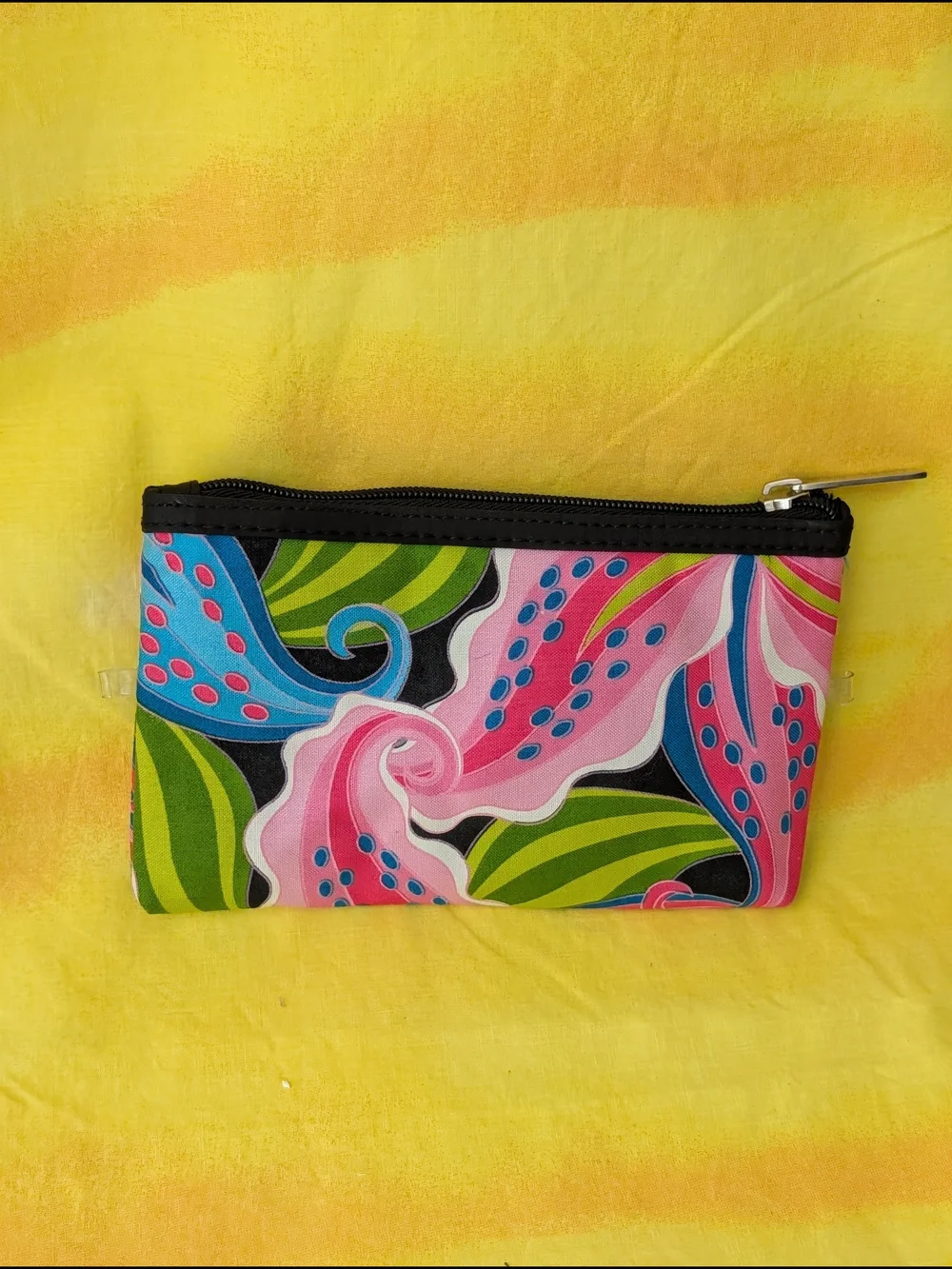 Celebrity Bright Floral Zip Pouch - Pink & Blue